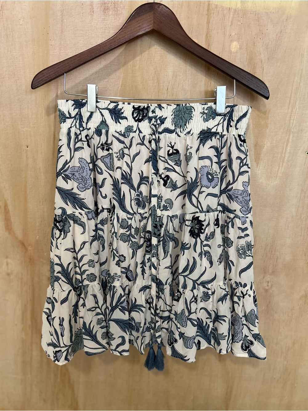 Spartina 449 Cream Dress with Blue Floral Pattern